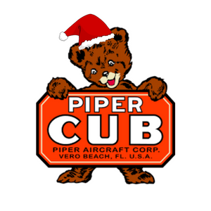 Piper Super Cub delivering for Christmas